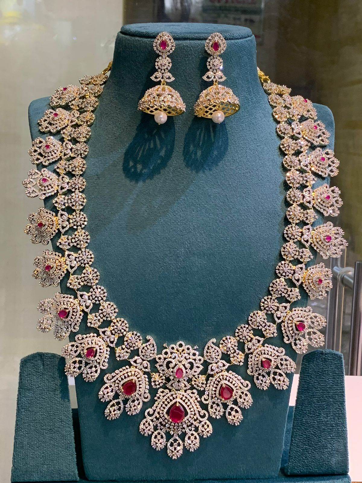 American Diamond Stones Bridal Haram