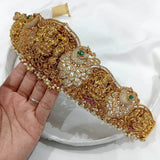 Nakshi Work with AD Stones Bridal Hip Belt (Gold Replica) - Nakshatra Jewels