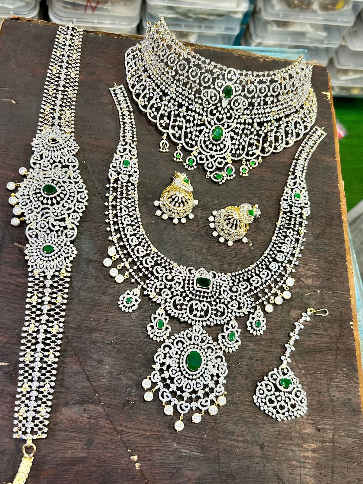 American Diamond Stones Bridal Combo
