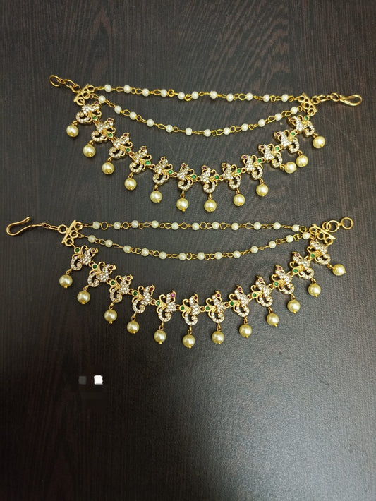 Premium Matt with AD Stones Ear Chains