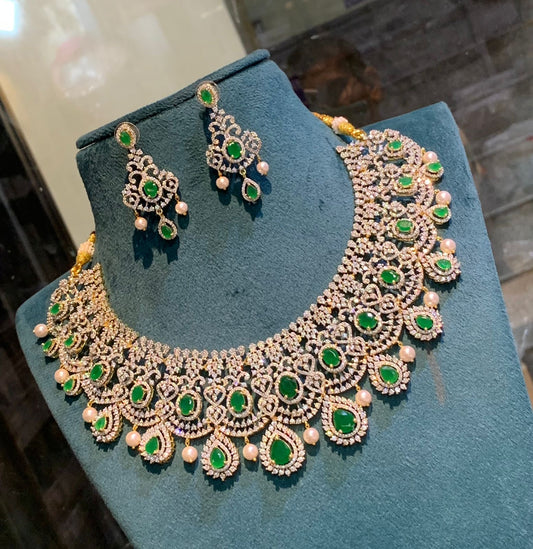 American Diamond Stones Bridal Neck Set