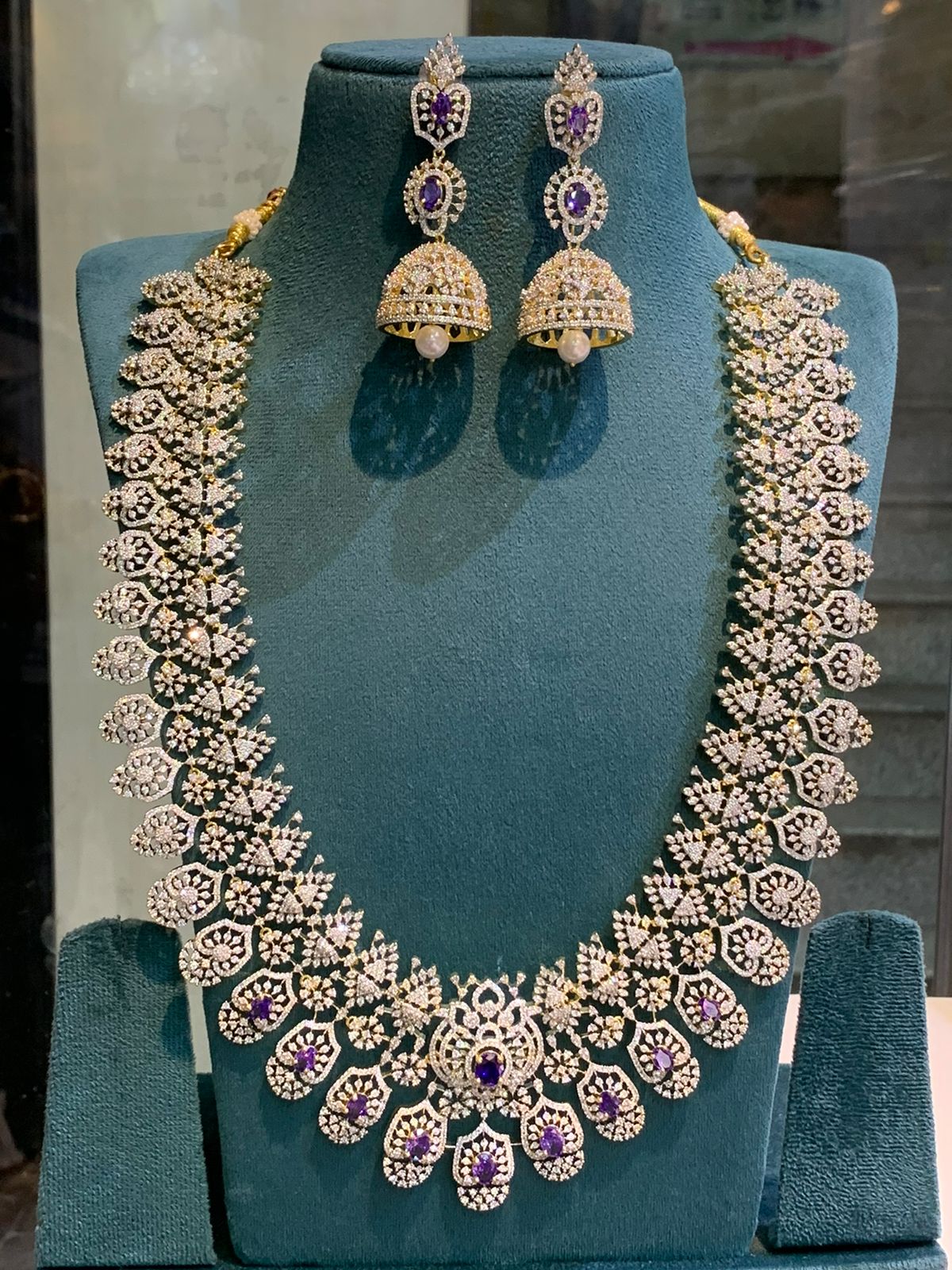 American Diamond Stones Bridal Haram