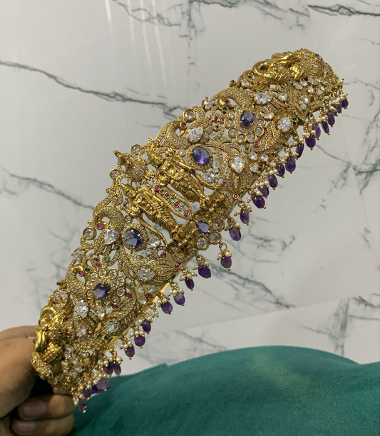 Nakshi Work with AD Stones Bridal Hip Belt