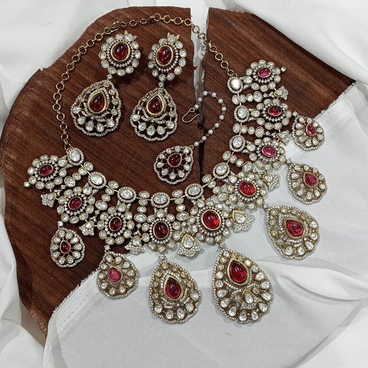 Moissanite Stones Bridal Necklace - Nakshatra Jewels