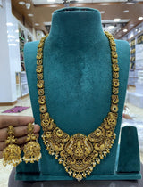 Nakshi Work with Kempu and AD Stones Bridal Haram