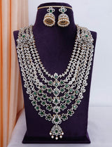 American Diamond Stones Bridal Layer Haram - Nakshatra Jewels