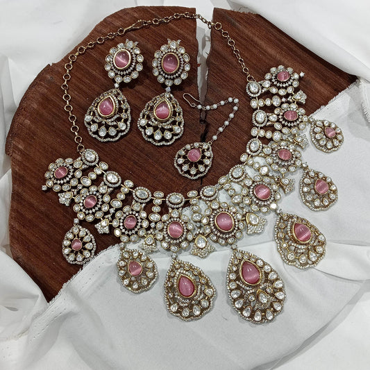 Moissanite Stones Bridal Necklace - Nakshatra Jewels