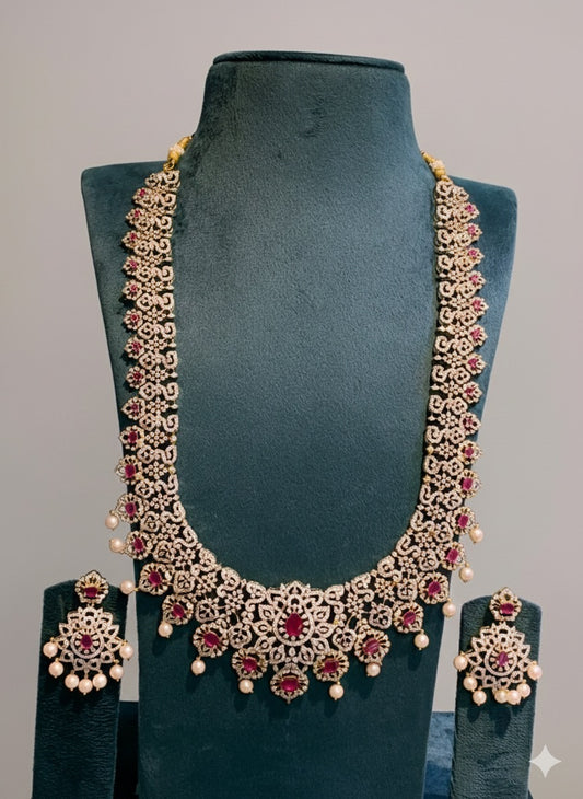 American Diamond Stones Bridal Haram