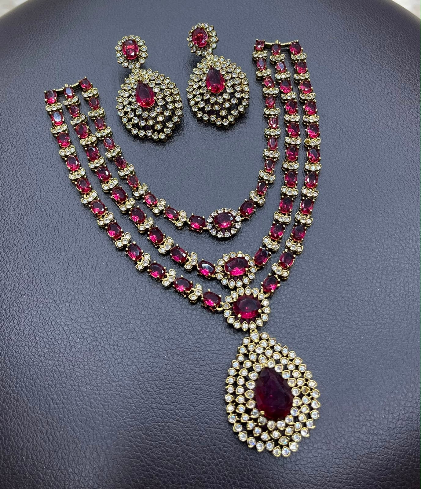 Victorian Polish with AD Stones Necklace