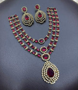 Victorian Polish with AD Stones Necklace