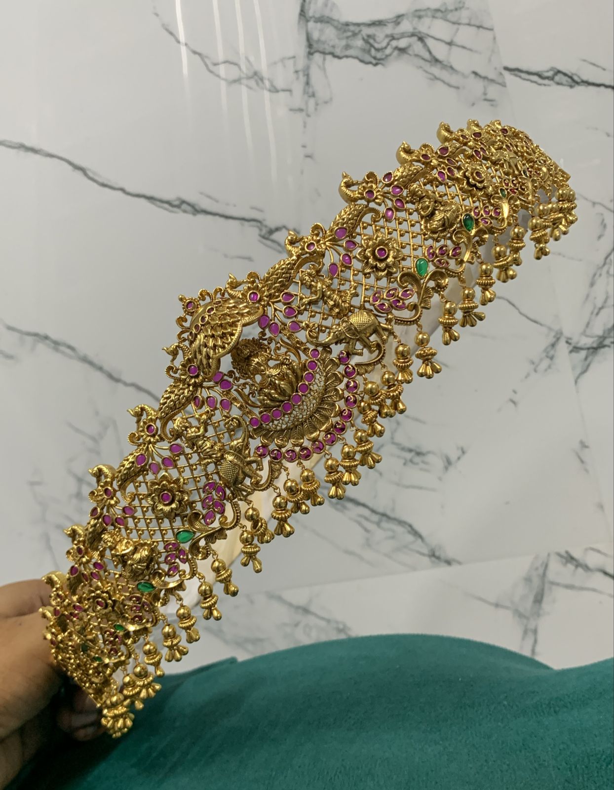 Nakshi Work with AD Stones Bridal Hip Belt