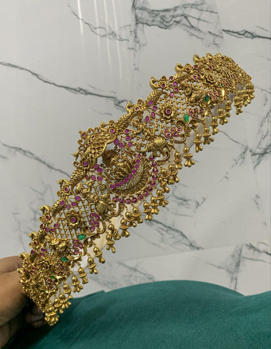 Nakshi Work with AD Stones Bridal Hip Belt