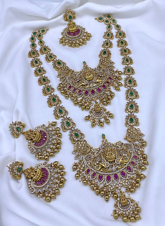Nakshi Work with AD Stones Bridal Combo Set