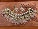 Victorian Polish with AD Stones Bridal Choker - Nakshatra Jewels