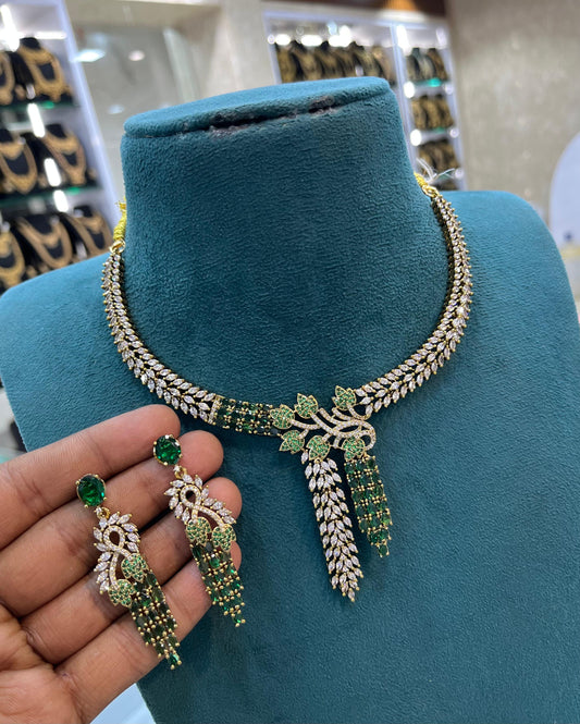 Victorian Polish AD Stones Necklace