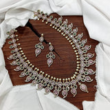Victorian Polish with AD Stones Haram - Nakshatra Jewels