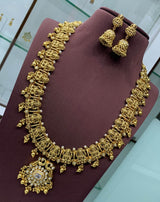 Nakshi Work with AD Stones Bridal Haram - Nakshatra Jewels