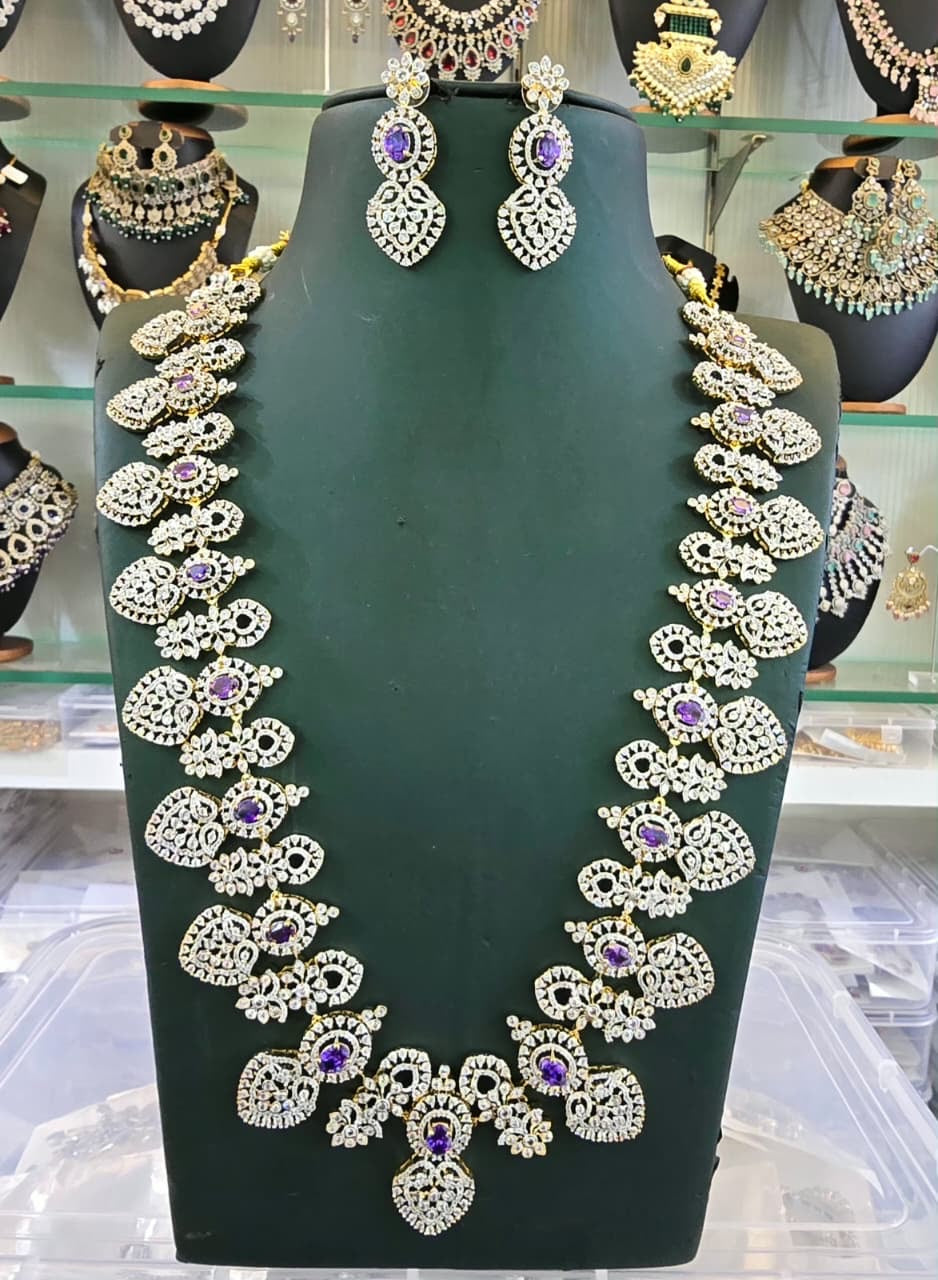 American Diamond Stones Bridal Haram