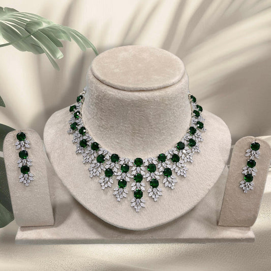 AD Stones Necklace (Silver Polish)