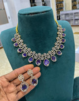 American Diamond Stones Bridal Necklace