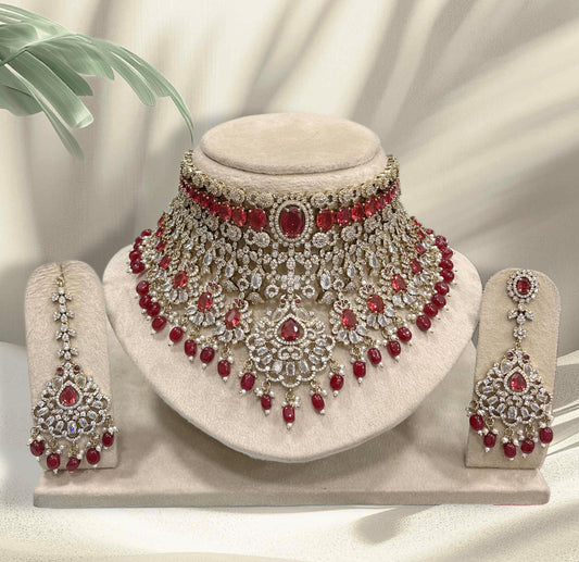 Victorian Polish AD Stones Bridal Choker