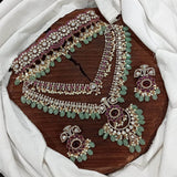 Victorian Polish with Mossianite Stones Bridal Combo - Nakshatra Jewels