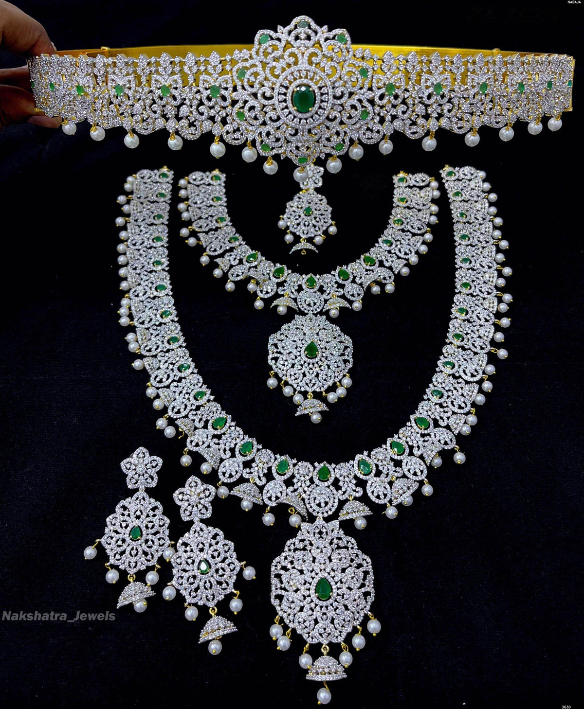 American Diamond Stones Bridal Set