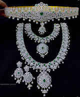 American Diamond Stones Bridal Set - Nakshatra Jewels