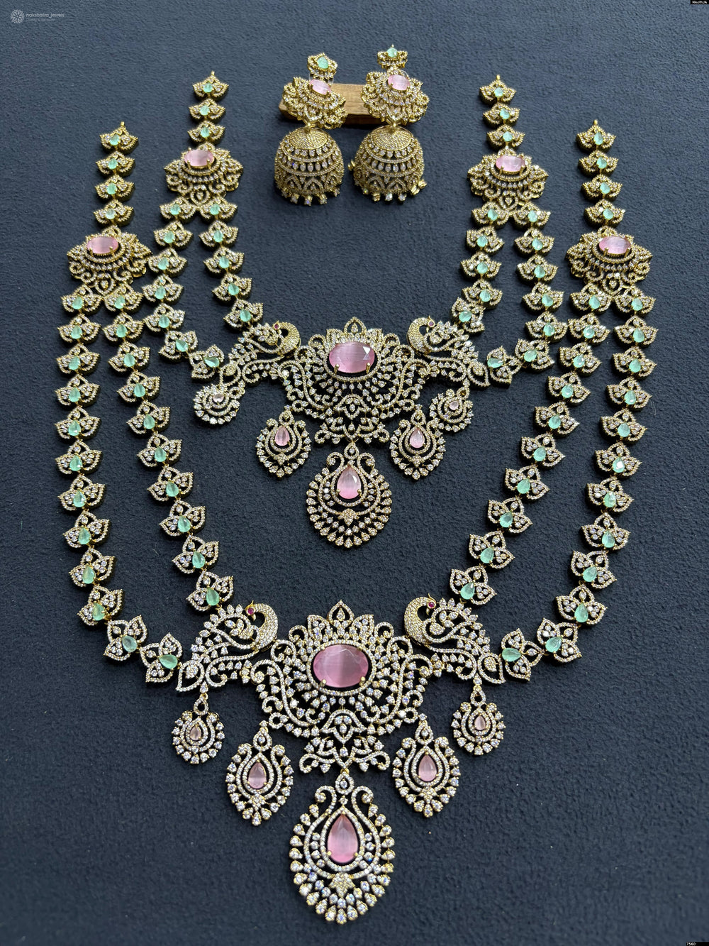 Victorian Polish with AD Stones Bridal Combo Set