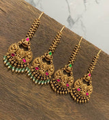 Nagasi work with jadao kundan Stones Tikka - Nakshatra Jewels