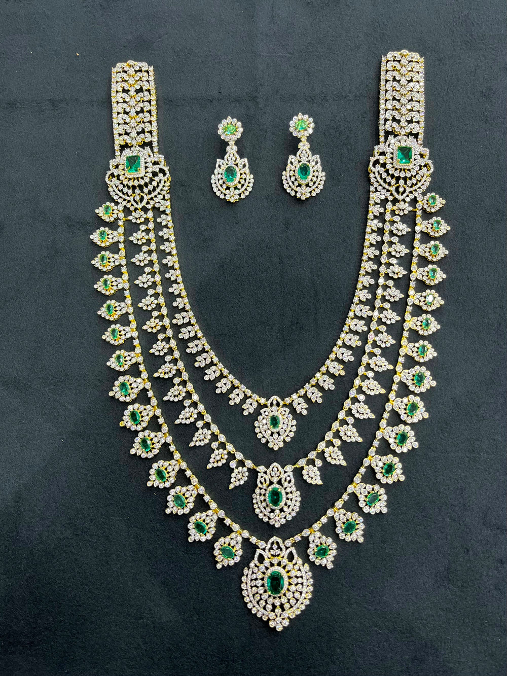 American Diamond Stones Bridal Layer Haram