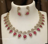 Victorian Polish AD Stones Necklace - Nakshatra Jewels