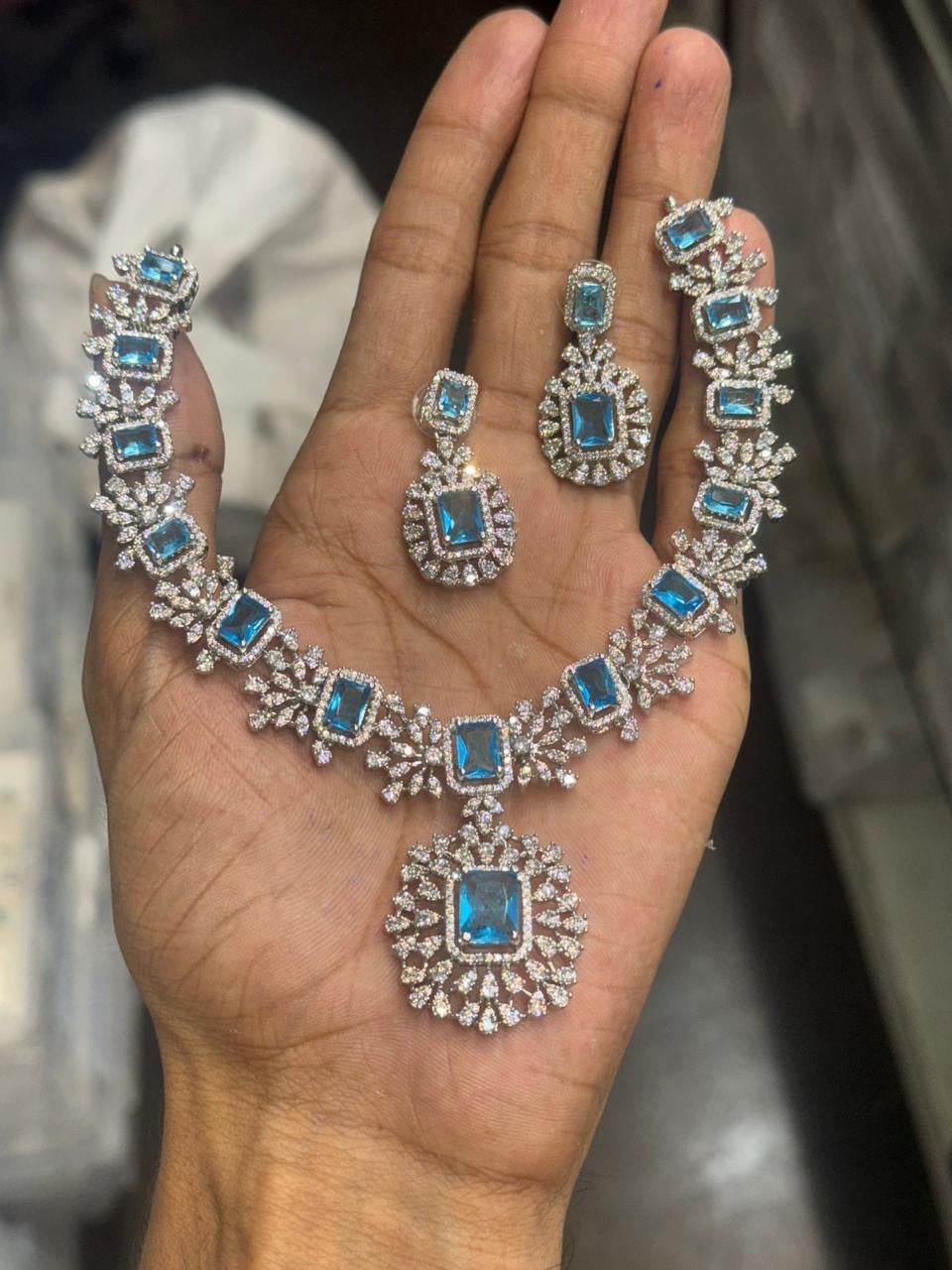 American Diamond Stone Necklace