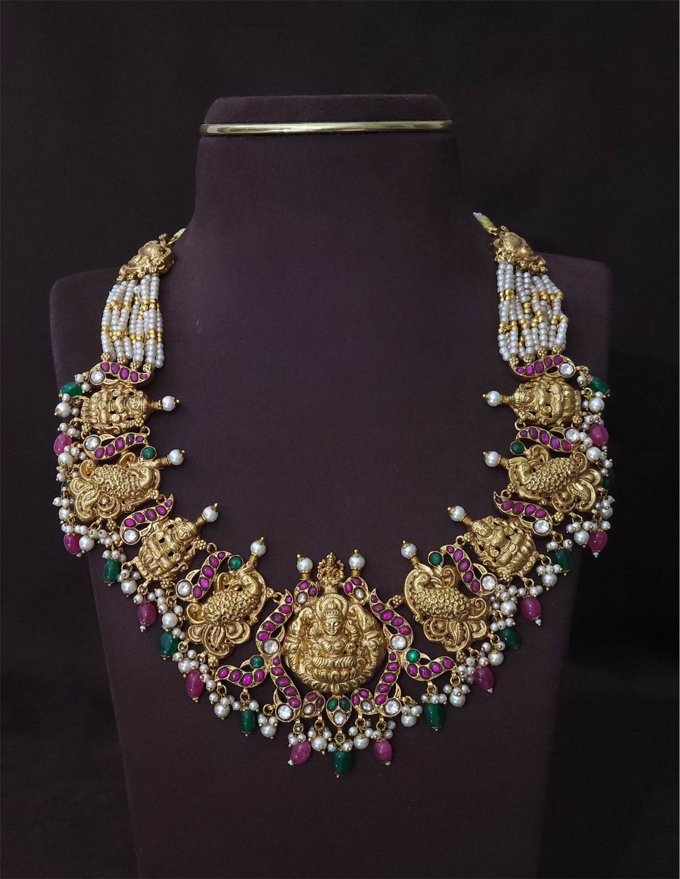 Nakshi Work with Jaadu Kundan Stones Bridal Haram