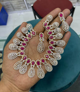 American Diamond Stones Necklace - Nakshatra Jewels