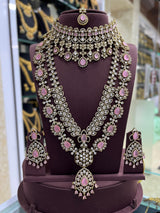 Victorian Polish AD Stones Bridal Combo Set