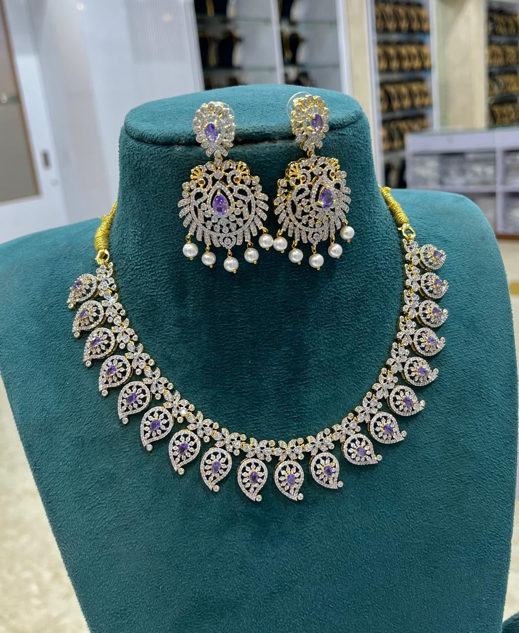 American Diamond Stones Necklace