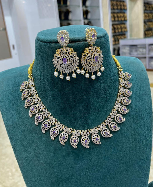 American Diamond Stones Necklace