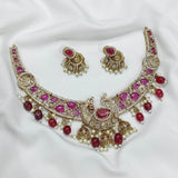 Victorian Polish with AD Stones Choker - Nakshatra Jewels