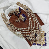 Victorian Polish with AD Stones Bridal Layer Haram - Nakshatra Jewels
