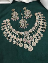Victorian Polish with AD Stones Bridal Neck Set