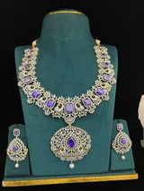 American Diamond Stones Bridal Haram - Nakshatra Jewels