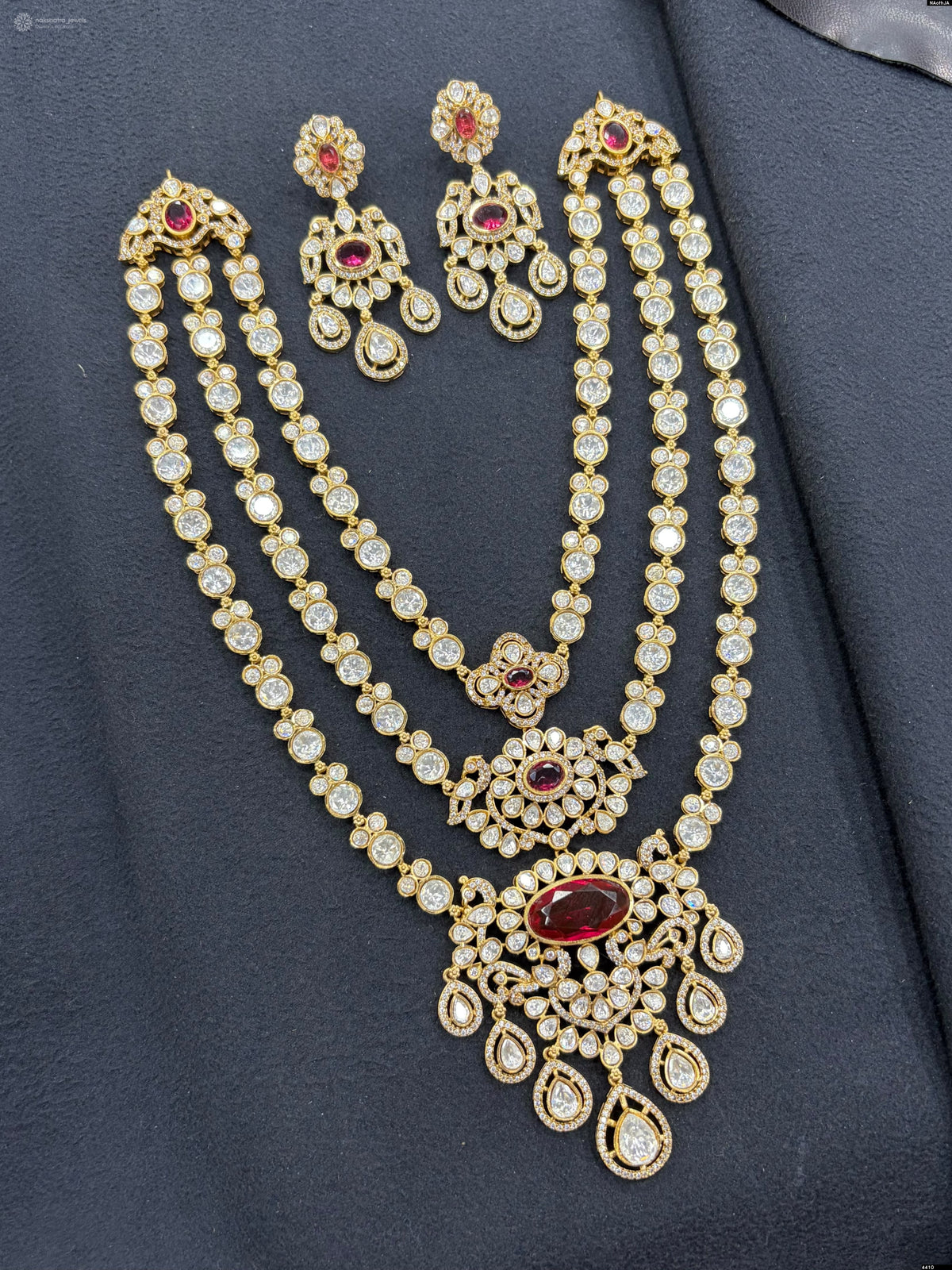 Mossianite Stones Bridal Layer Haram