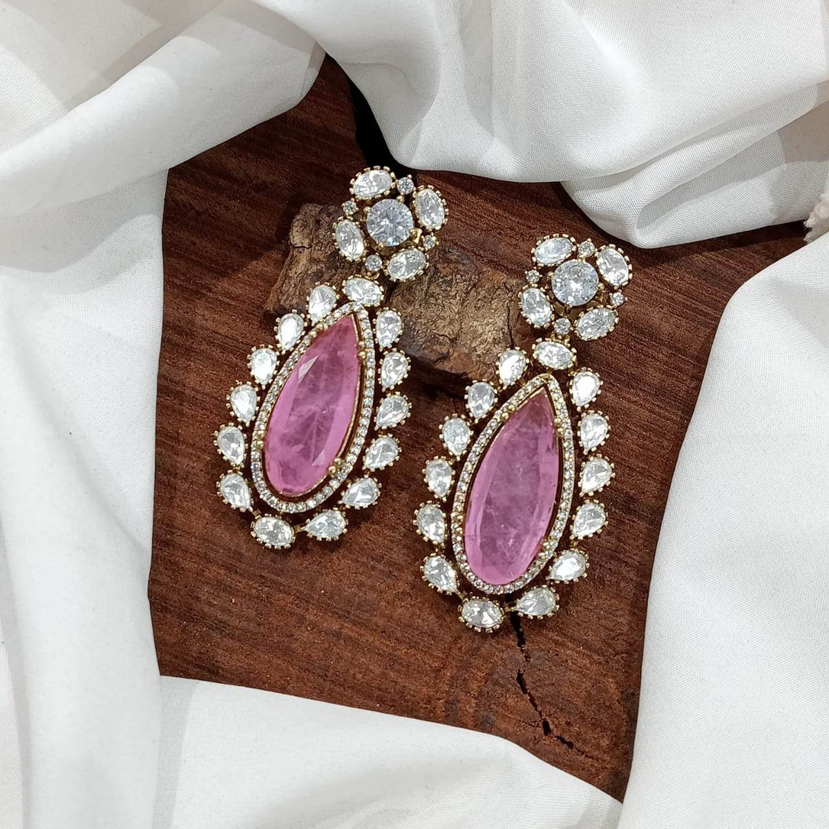 Mossianite Stones Bridal Earrings