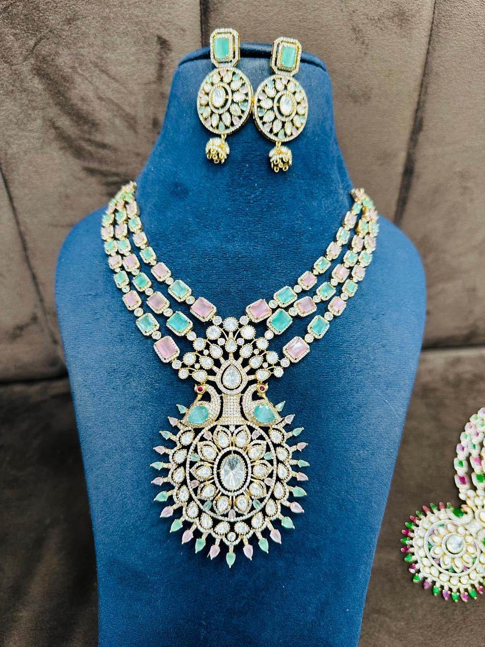Moissanite and AD Stones Bridal Haram