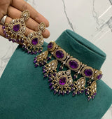 Moissanite Stones with AD Stones Bridal Choker - Nakshatra Jewels