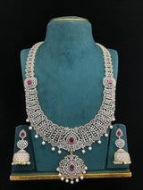American Diamond Stones Bridal Haram - Nakshatra Jewels
