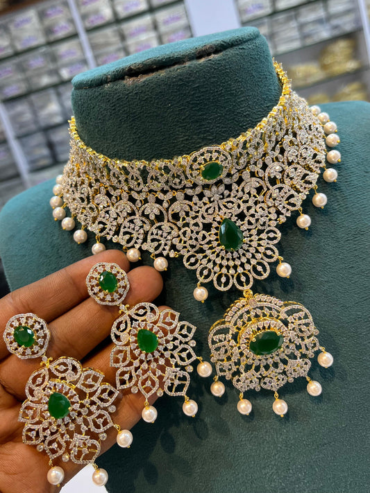 American Diamond Stones Bridal Choker