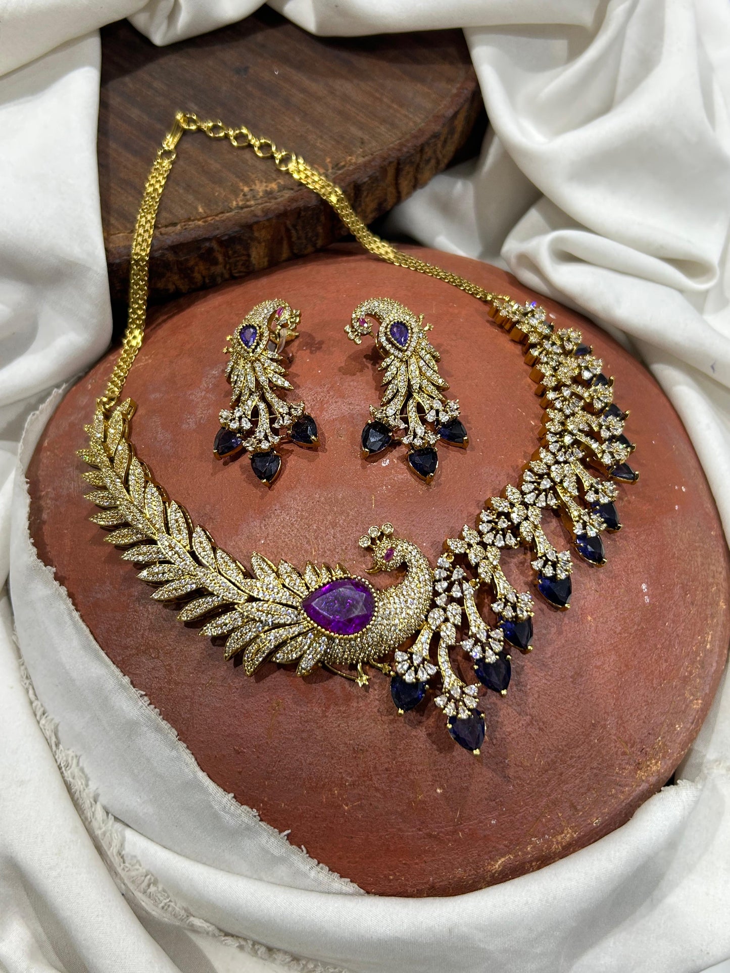 Victorian Polish with AD Stone Necklace