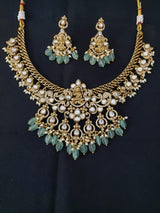 Victorian Polish with AD and Mossianite Stone Necklace